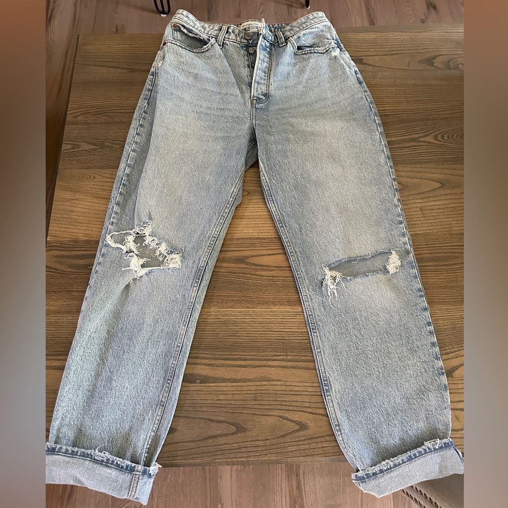 Abercrombie & Fitch Light Blue Boyfriend Jeans